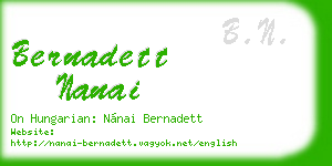 bernadett nanai business card